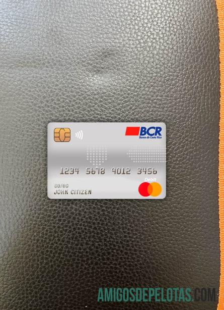 Costa Rica Cartão de Débito Master do Banco da Costa Rica Photolook Front exemplo real